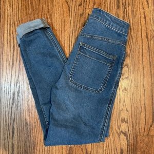 Free People Cuffed Skinny Jeans